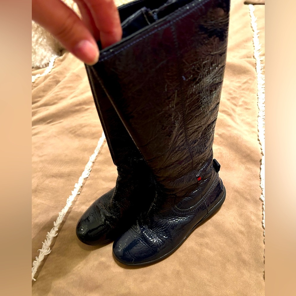 Gucci Riding Boots in Black Patent Leather Size US 12.5 -Euro 30 Good condition!